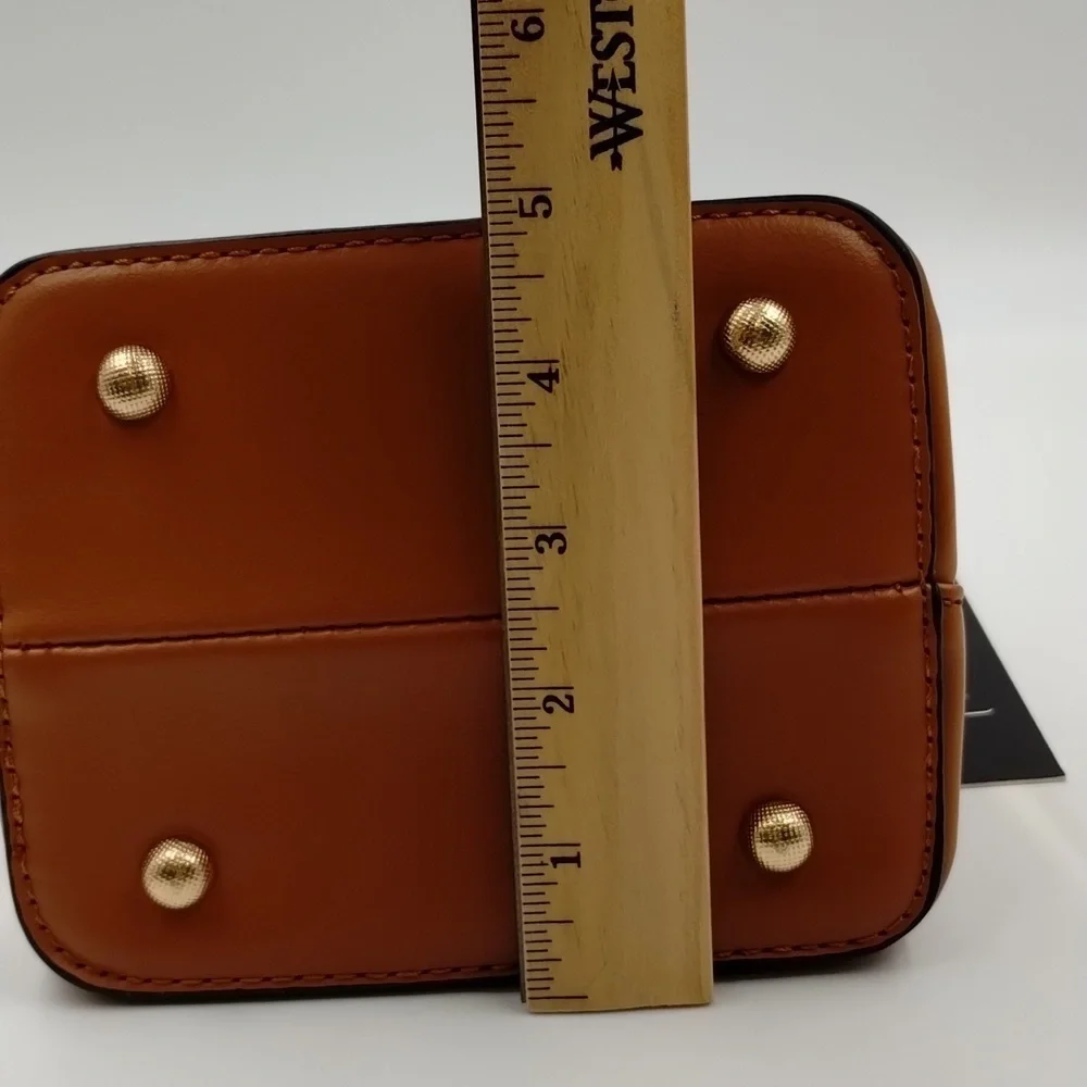 Sophisticated Brown Baby Bag with Gold Accents